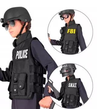 Taktikai mellény 3 féle kitűzővel - 158 cm - . kép