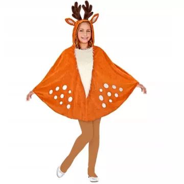 Renne, poncho à capuche costume - taille unique - .image