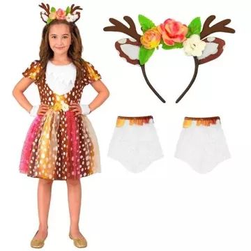 Rénszarvas jelmez kiegészítőkkel - 140 cm - . kép