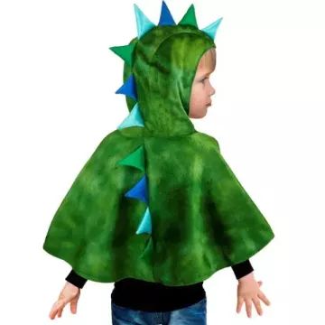 Dinoszaurusz, plüss kapucnis poncsó jelmez - 98 cm - . kép