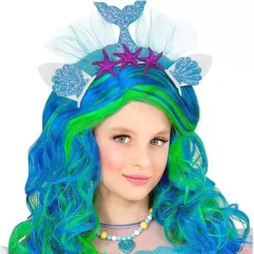 Acessório de fantasia: Tiara de sereia azul - .Imagem