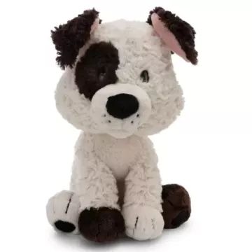 Nici Green: plyshund – siddende, hvid, 35 cm - .billede