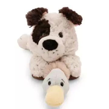 Nici Green: pluchen hond met eend - liggend, wit, 30 cm - .afbeelding