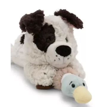 Nici Green: pluchen hond met eend - liggend, wit, 30 cm - .afbeelding