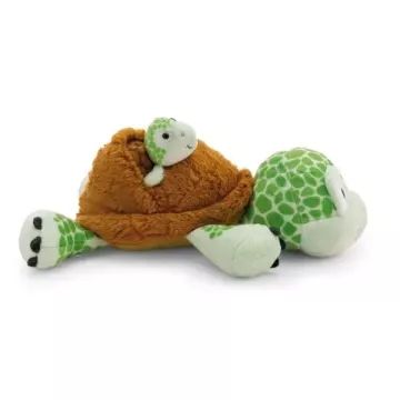 Nici Green: pluszowy żółw z młodym – leżący, 28 cm - .zdjęcie 