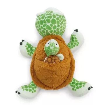 Nici Green: mīksta rotaļu bruņurupuciene ar mazuli – guļoša, 28 cm - .attēls