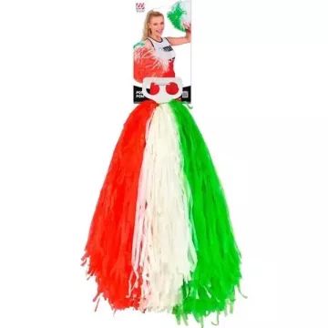 Žalia-balta-raudona pom-pom - .vaizdas