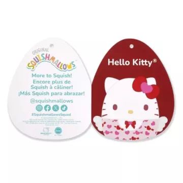 Squishmallows: Хелоу Кити плюшено сърце - 20 см - . изображение