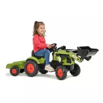 Falk: Claas pedálos traktor utánfutóval, markolóval - . kép