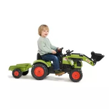 Falk: Traktor pedałowy Claas z przyczepką i ładowarką - .zdjęcie 