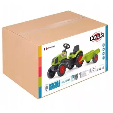 Falk: Traktor na pedały Claas - z przyczepą - .zdjęcie 