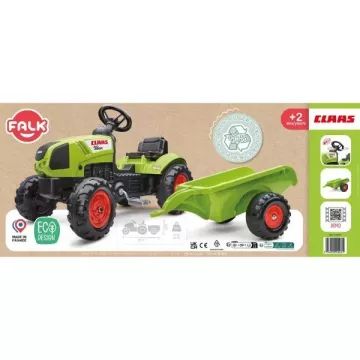 Falk: Traktor na pedały Claas - z przyczepą - .zdjęcie 