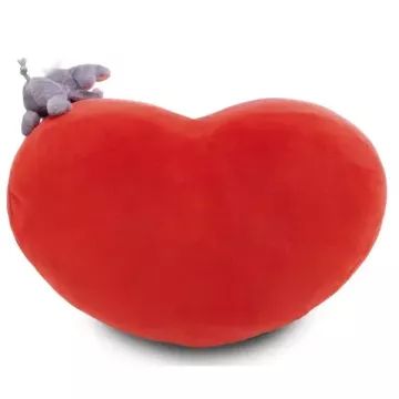 Nici: Szív formapárna elefánt plüssfigurával - 42 cm - . kép