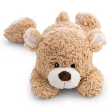 Nici plüss: Ursuleț Finni - caramel, culcat, 30 cm - .foto
