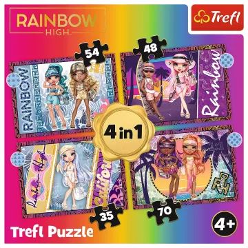 Trefl: MGA Rainbow High puzzle - 4 az 1-ben - JátékNet.hu