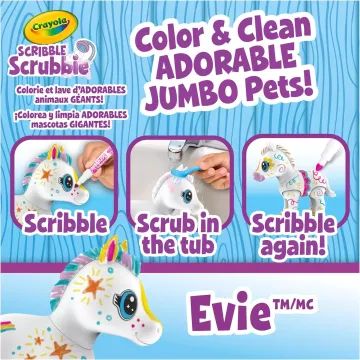 Crayola Washimals: Színezhető és lemosható óriás Evie póni figura - 15 cm - . kép