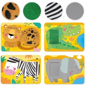 Headu : Puzzle tactile éducatif - Animaux sauvages - .image
