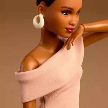 Barbie Signature: Prémium gyűjtői baba #08 - Fekete hajú - . kép