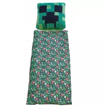 Minecraft: Spací vak Creeper s vankúšom - 60 x 130 cm - .Obrázok