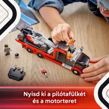Camionul LEGO® City F1® cu mașina de curse Audi F1® 60493 - .foto