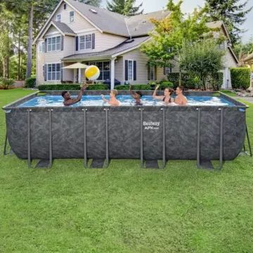 Bestway APX 365 – 561 KA, metalo rėmo stačiakampis baseinas su smėlio filtru – 549x274x132 cm - .vaizdas
