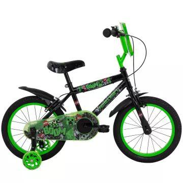 Huffy Kinderfahrrad - Minecraft, schwarz, 16