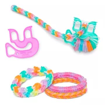 Rainbow Loom: Conjunto para fazer pulseiras que brilham no escuro - .Imagem