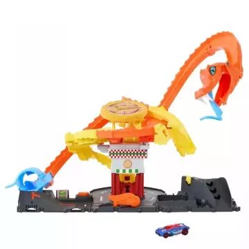 Hot Wheels: Kobratámadás a pizzériában pályaszett CSOMAGOLÁSSÉRÜLT - . kép