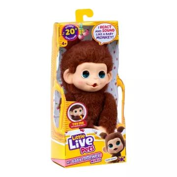 Little Live Pets: Mini Maki maimuțică de pluș interactivă - Chikki Cherry - .foto