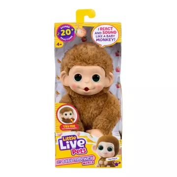 Little Live Pets: Mini Maki interactieve pluchen aap – Pepi Peach - .afbeelding