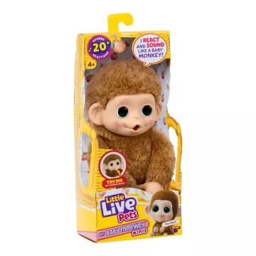 Little Live Pets: Mini Maki interactieve pluchen aap – Pepi Peach - .afbeelding