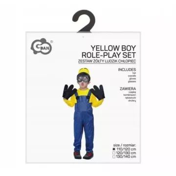 Costum de minion pentru băieți, 110/120 cm AMBALAJ DEFECT - .foto