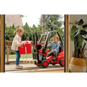 BIG: Linde tovornjak na pedala z dvigalno funkcijo in nakladalnikom - .slika