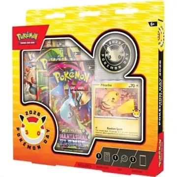 Pokémon TCG: Colecția Ziua Pokémon 2026 AMBALAJ DETERIORAT - .foto
