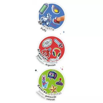 BUKI : Set d’autocollants jeux vidéo - 200 pièces - .image