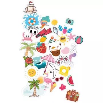 BUKI: Nyár témájú matrica készlet - 200 db-os - . kép