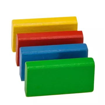 Eichhorn: Gekleurde houten bouwblokkenset - 100 stuks - .afbeelding