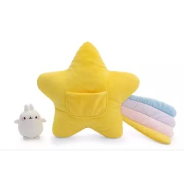 Nici: Molang, iepurașul cu stea, pernă de pluș - 40 x 28 cm - .foto