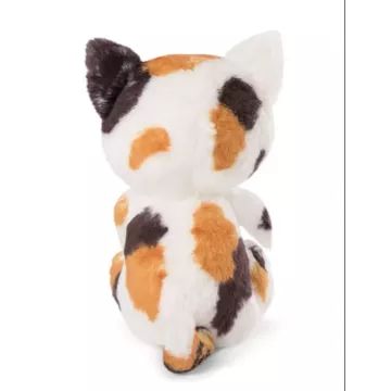 Nici: Alvó trikolor cica plüssfigura kosárban - 12 cm - . kép