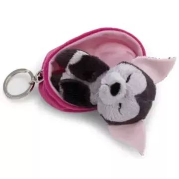 Nici: Liliac adormit în coș, breloc de pluș - 8 cm - .foto