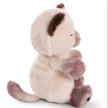 Nici: Alvó sziámi cica plüssfigura kosárban - 12 cm - . kép