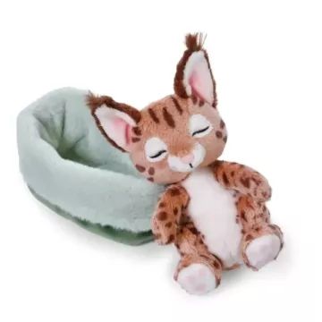 Nici: Alvó hiúz plüssfigura kosárban - 12 cm - . kép