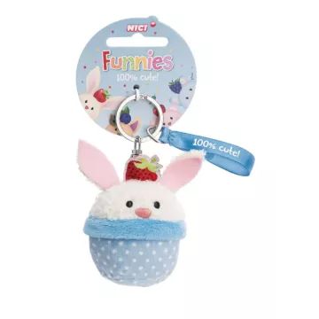 Nici: Muffin nyuszi plüss kulcstartó - 7 cm - . kép