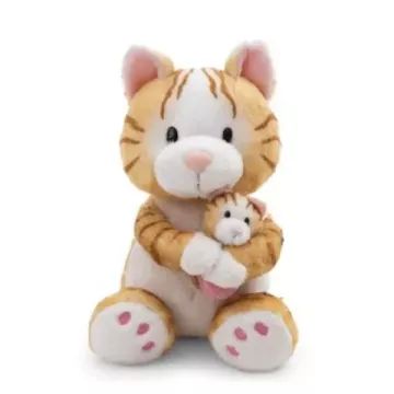 Nici: Cica plüssfigura kicsinyével - 20 cm - . kép