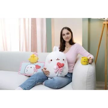 Nici: Molang, a nyuszi nyalókával plüssfigura - 48 cm - . kép