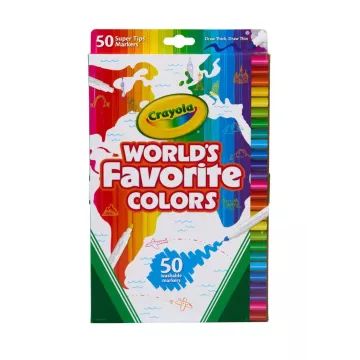 Crayola: Zestaw ulubionych kolorów świata – 50 pisaków - .zdjęcie 