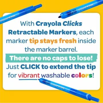 Crayola: lemosható, visszahúzható hegyű filctoll - 10 db-os - . kép