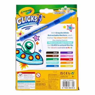 Crayola: cariocă lavabilă cu vârf retractabil - set de 10 buc. - .foto