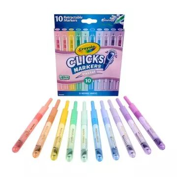Crayola: lemosható,visszahúzható hegyű filctoll - 10 db-os, pasztell - . kép