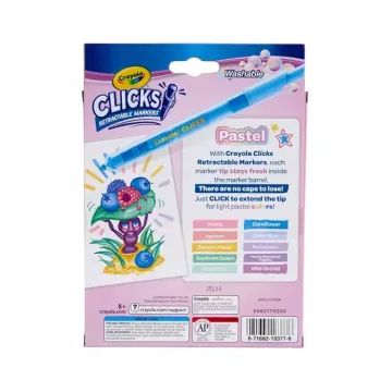 Crayola: carioci lavabile cu vârf retractabil - set de 10, pastel - .foto
